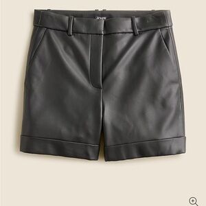 J.Crew black “leather” shorts